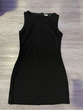 Sleek Black Sleeveless Mini Dress